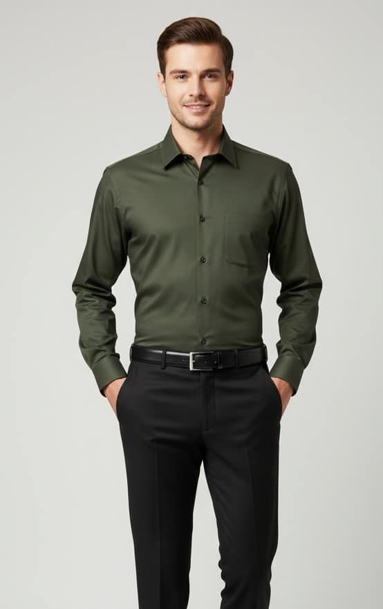 Dark Olive Green Shirt