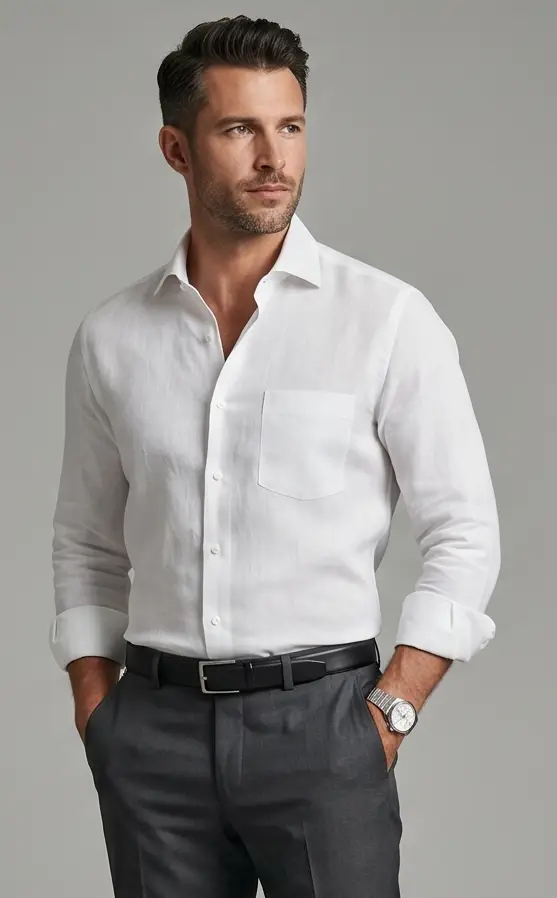 70 Lea White Linen Shirt