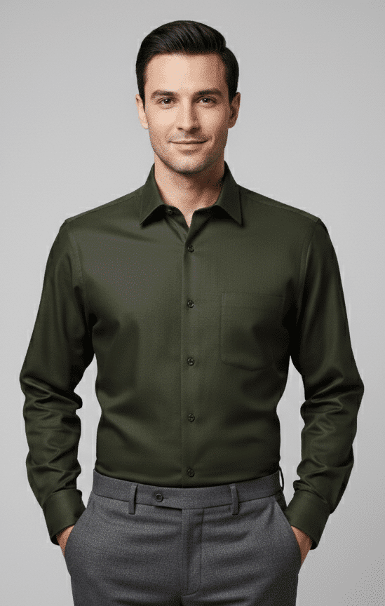 Deep Olive Green Shirt