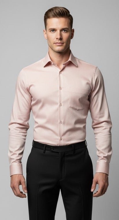 Solid Pink Formal Shirt