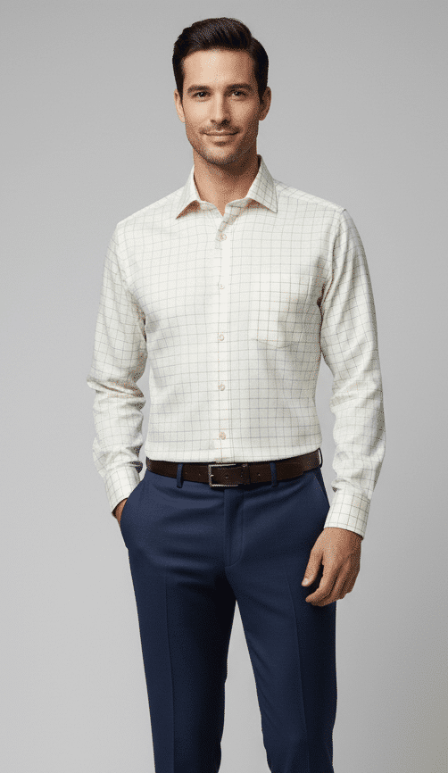 Checked Lemon Yellow Shirt