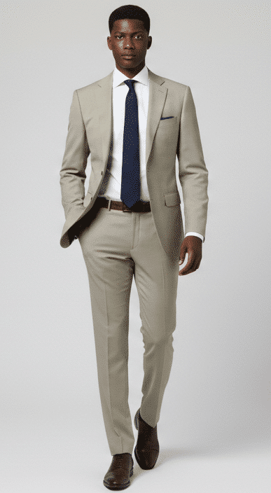 Ivory Beige Suit