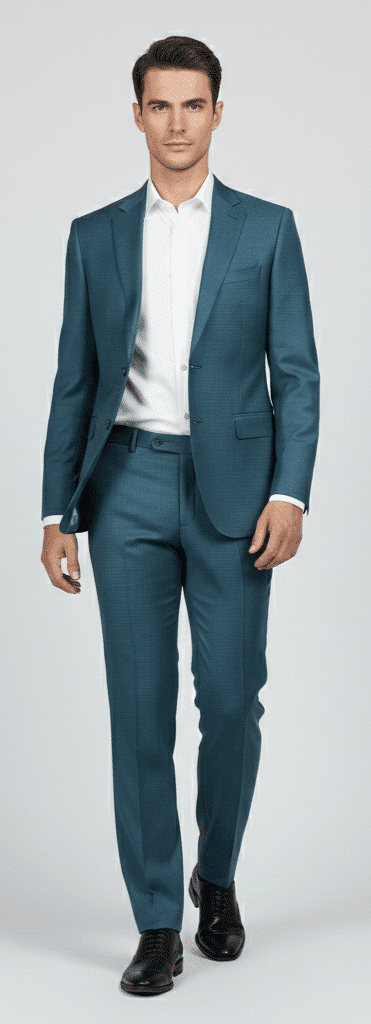Ocean Teal Blue Suit
