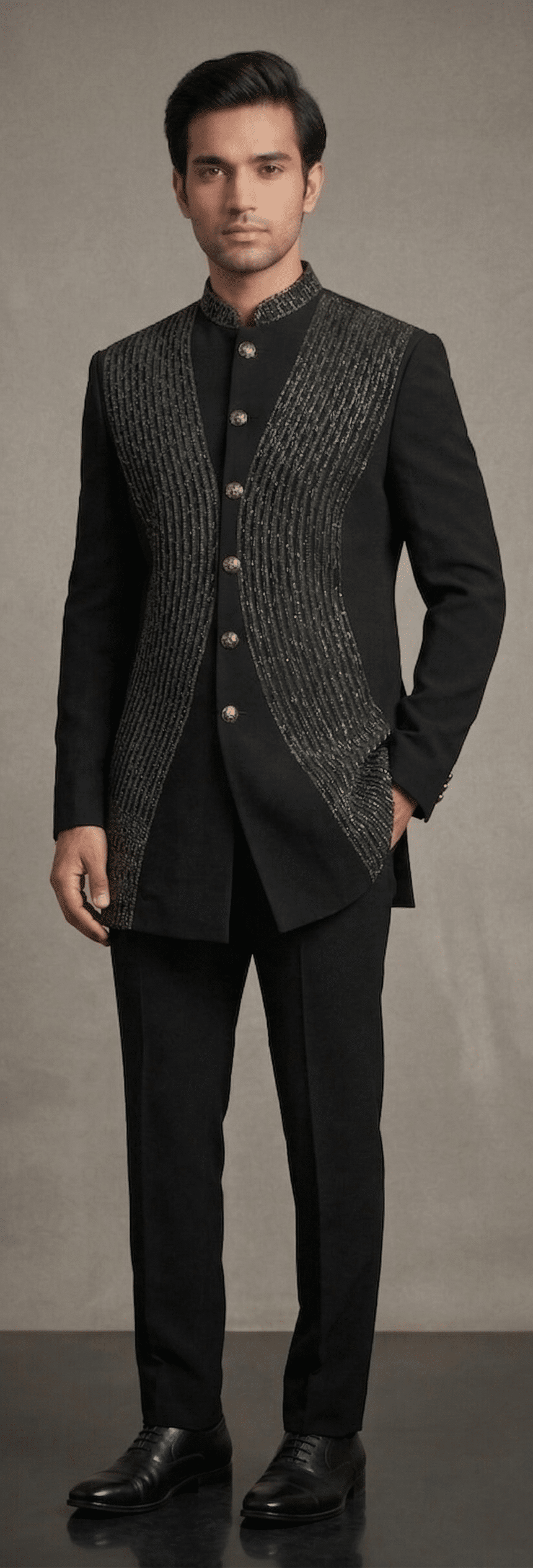 Midnight Obsidian Designer Jodhpuri