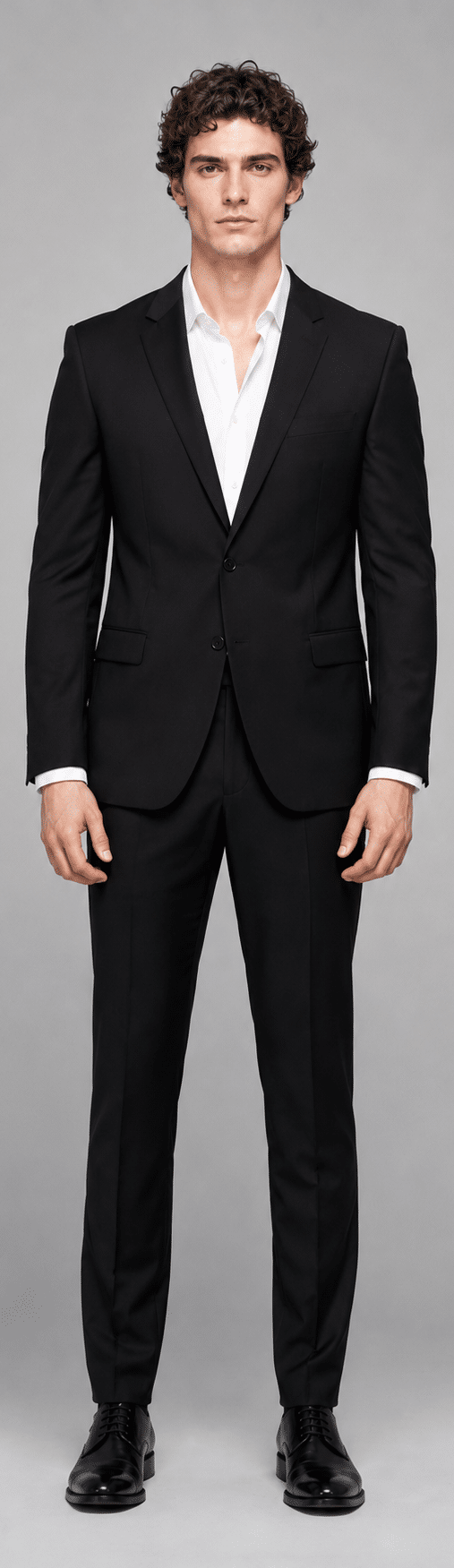 Executive Jet Black Slim Fit Suit for Men | Premium Formal Blazer & Trouser