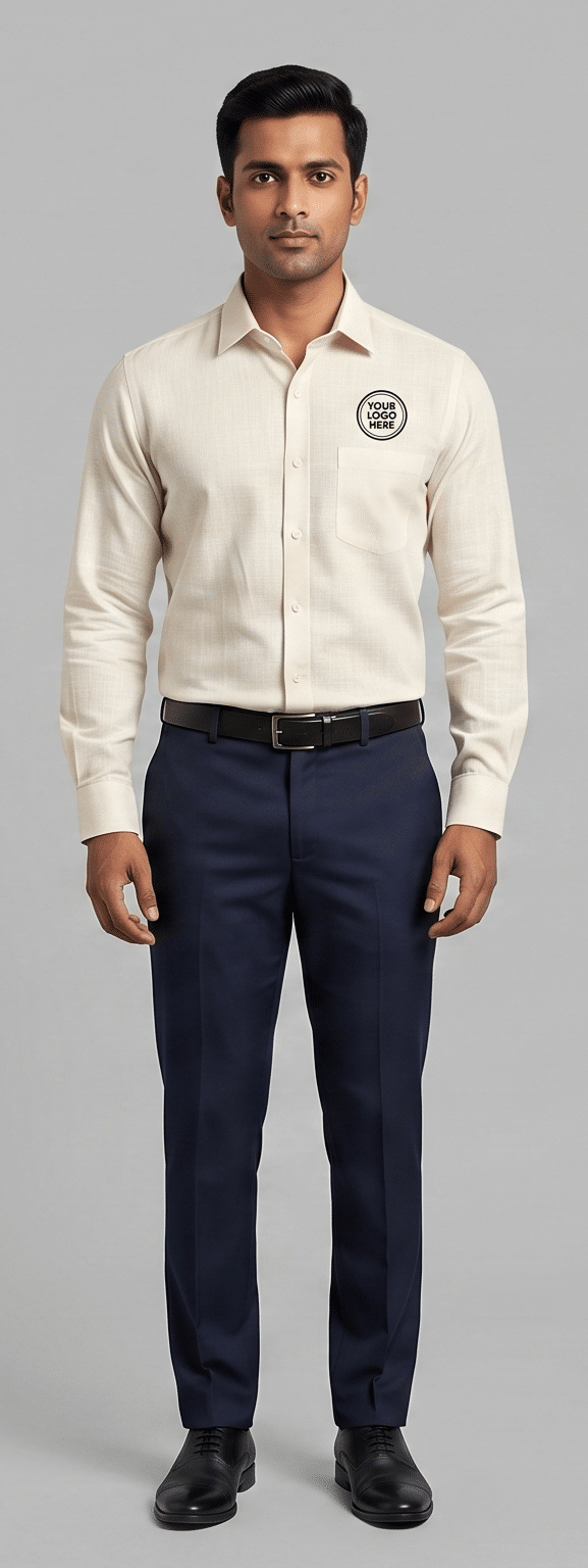 Executive Lemon Yellow Corporate Uniform Set – PC Blend 85:15 Shirt & TR Trouser