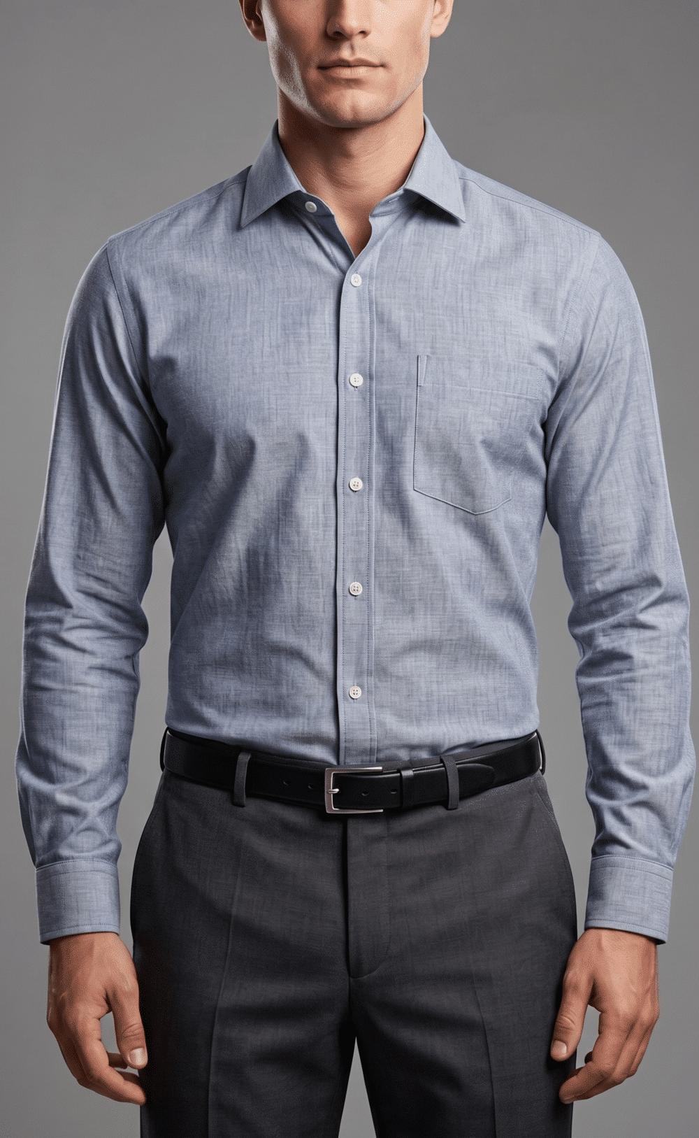 Premium Sky Blue Cotton Formal Shirt for Men | Klassic Menz