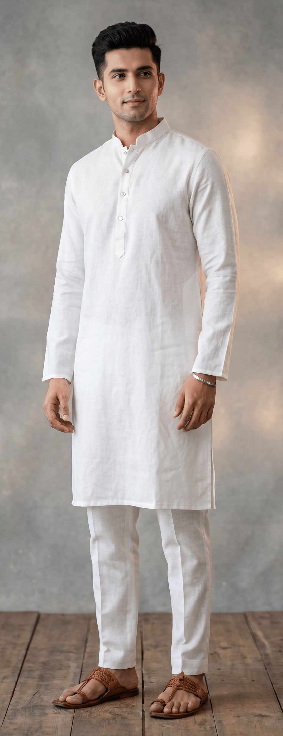 Klassic Menz Royal Ivory – Premium Linen Kurta Pajama Set