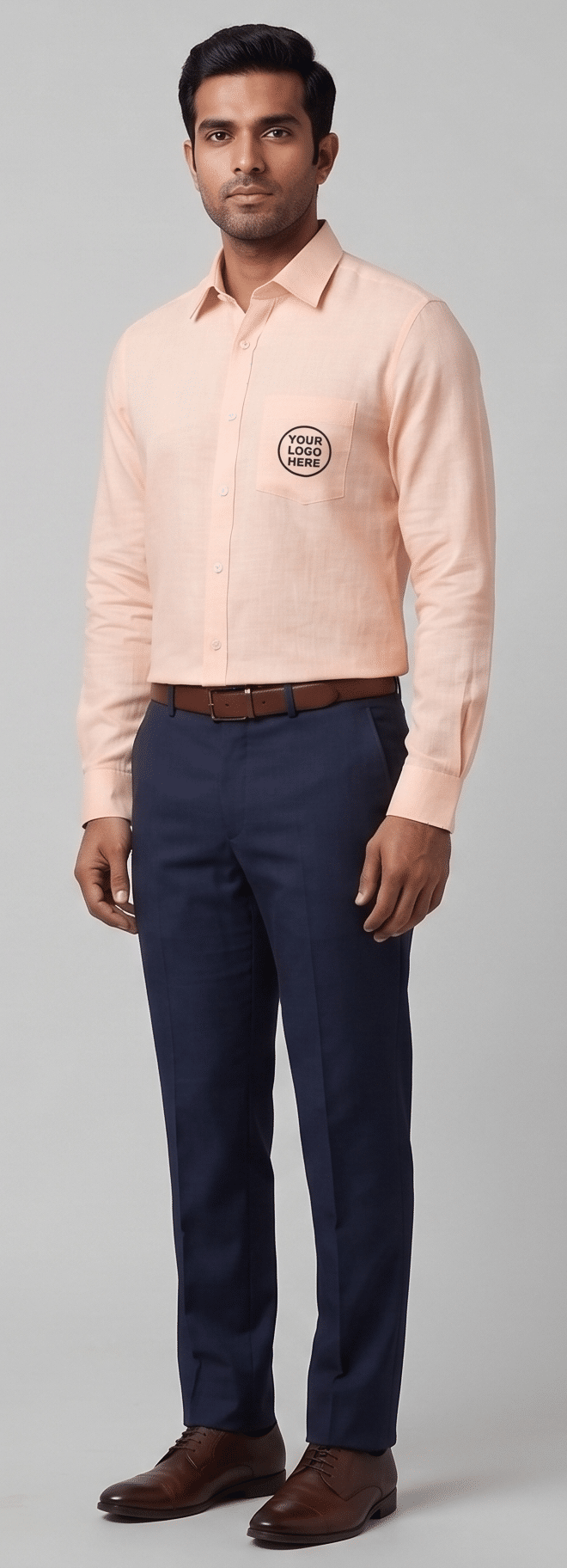 Executive Peach Corporate Uniform Set – Poly Cotton 85:15 Shirt