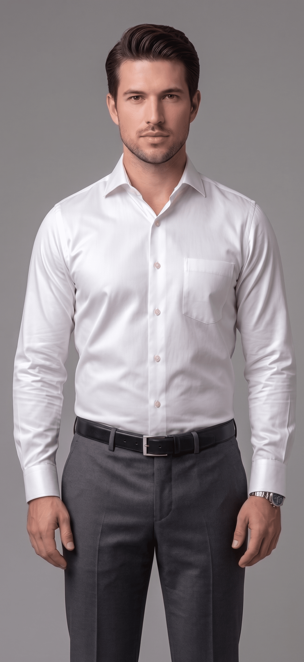 Klassic Menz Signature Giza Cotton White Shirt – Premium Men's Formal Shirt