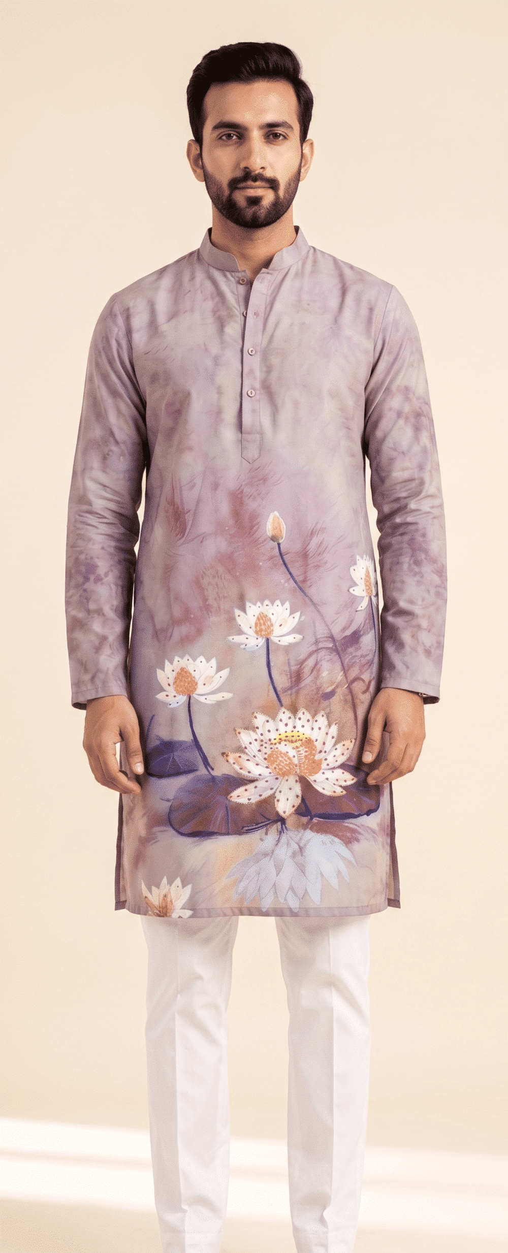 Lavender Bloom Handwork Kurta