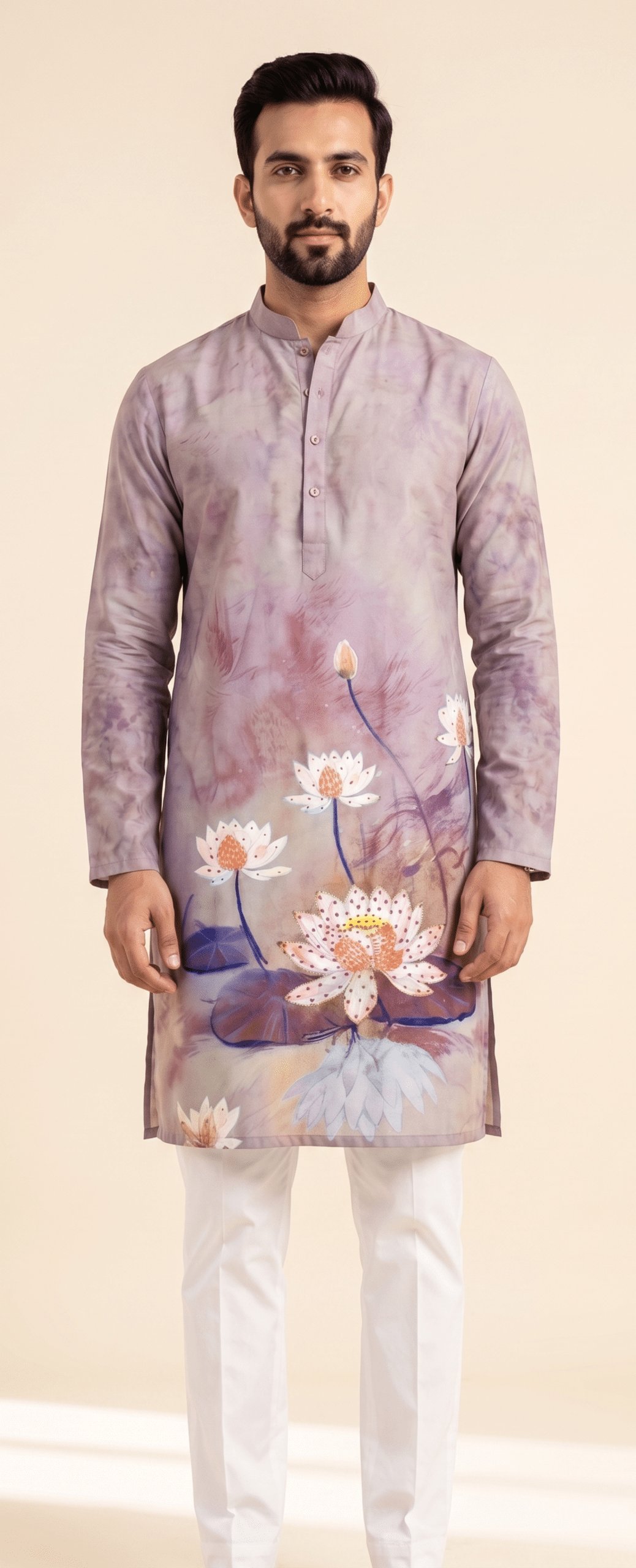 Lavender Bloom Handwork Kurta