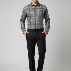 Grey Checks Cotton Shirt