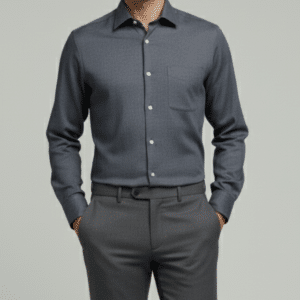 Dark Blue Linen Shirt