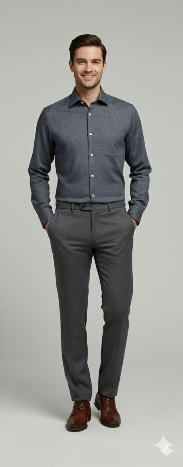 Dark Blue Linen Shirt