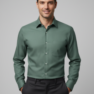 Olive Green Linen Shirt