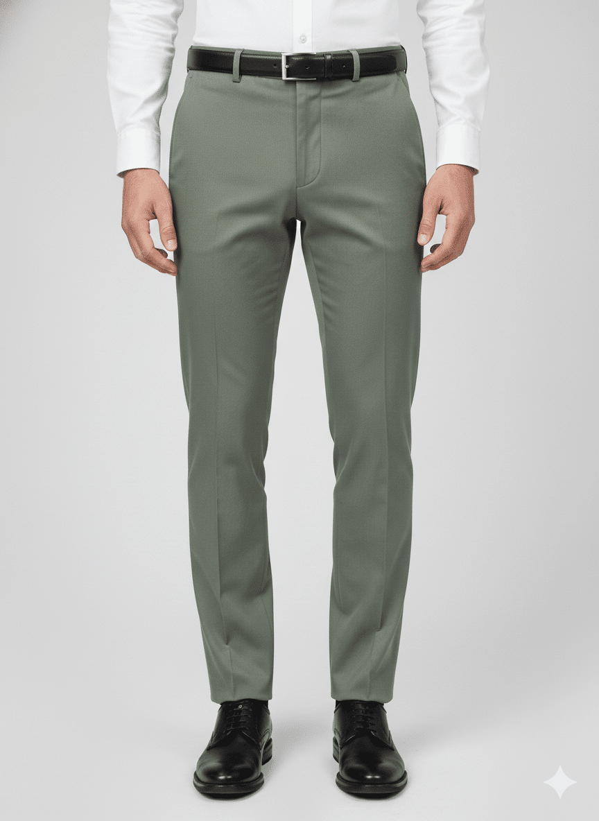 Olive Green Formal Trouser