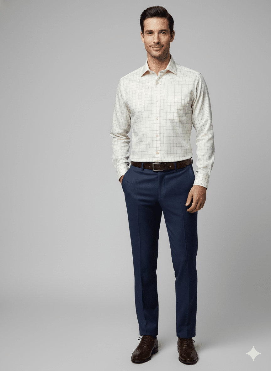 Checked Lemon Yellow Shirt