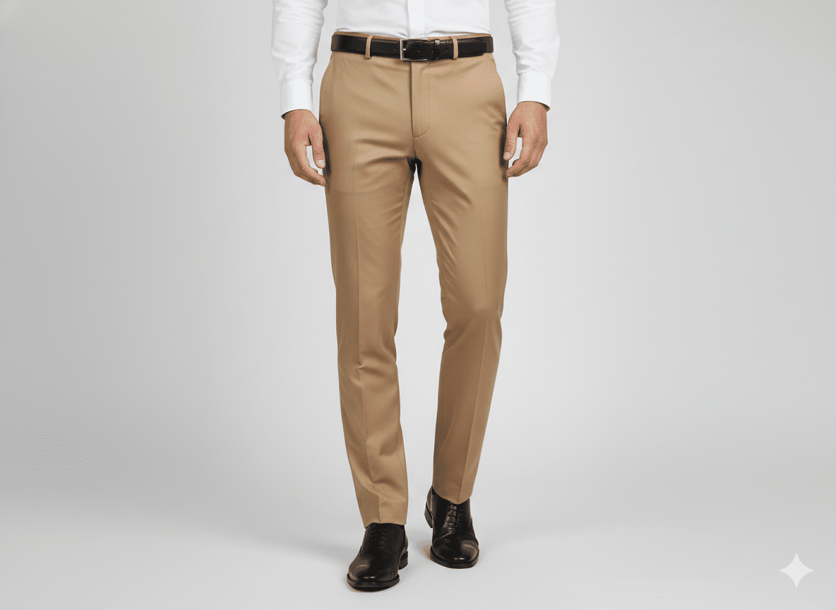 Beige Formal trouser