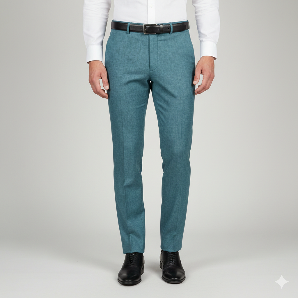 Teal Blue Formal Trouser