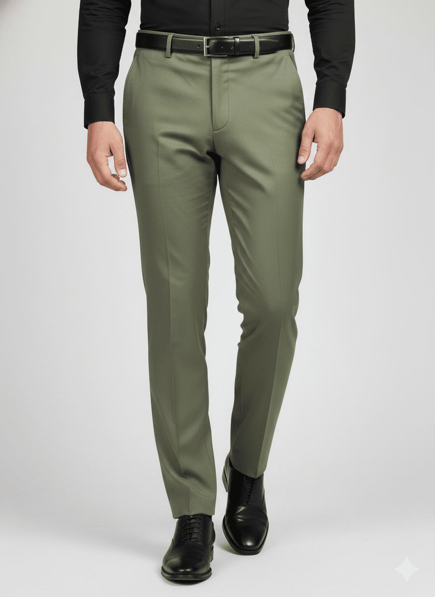 Olive Green Formal Trouser